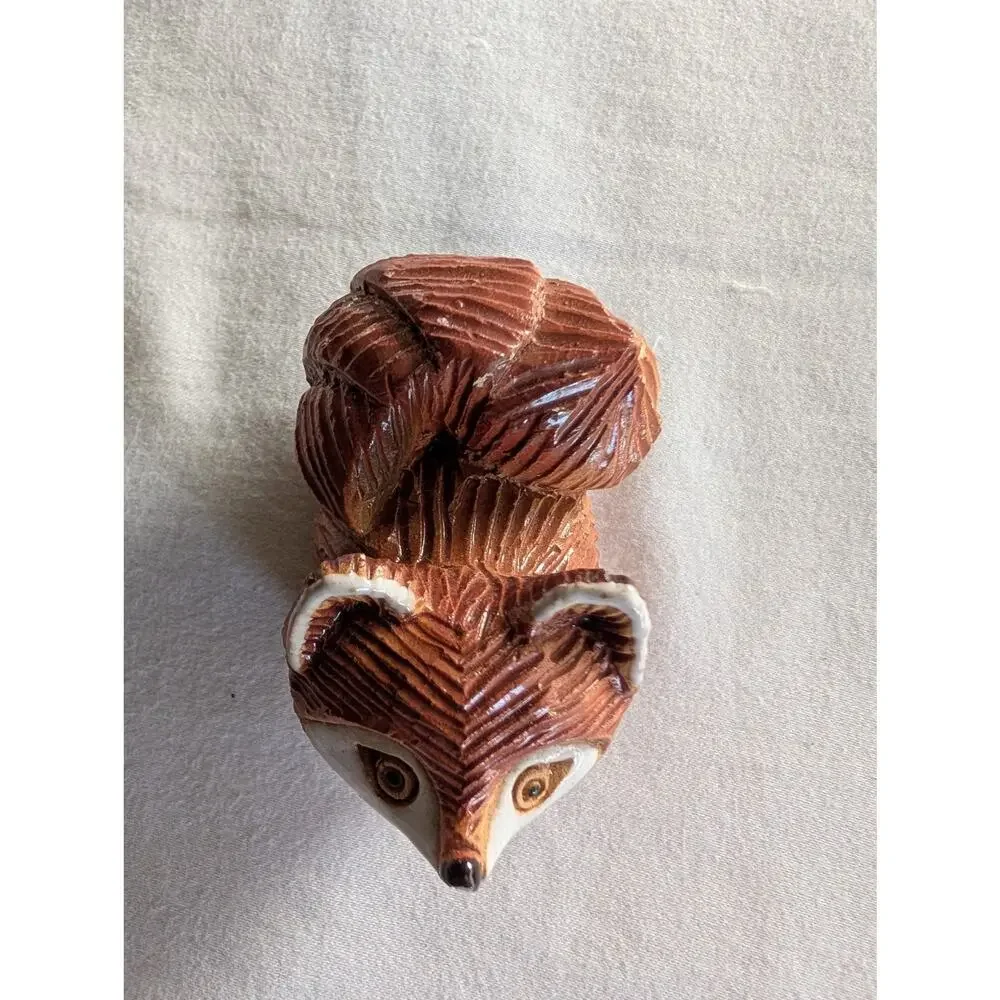 Vintage Artesania Rinconada Red Fox Figurine Signed